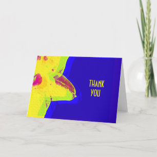 Yellow Pop Art Daffodil Danke Note Card