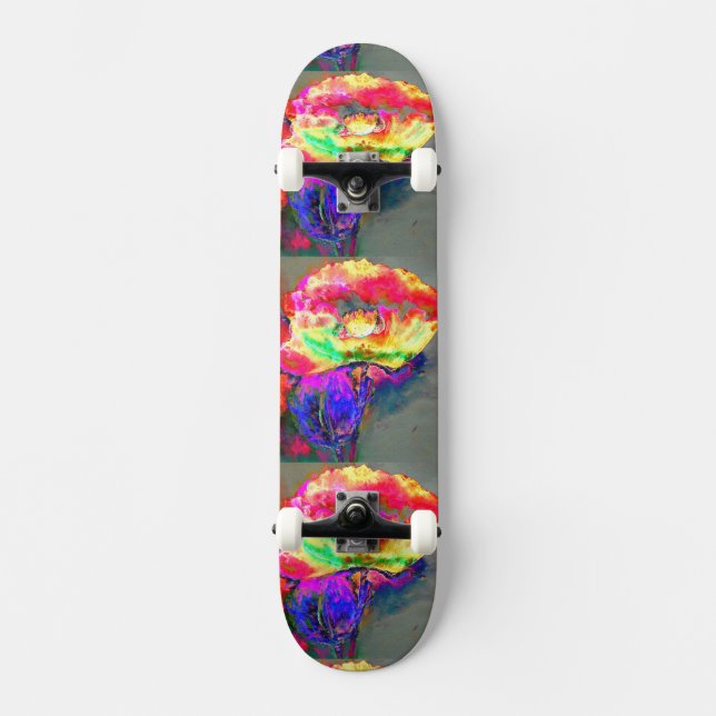 Yellow Poppy Skateboard (Vorderseite)
