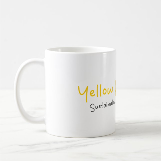 Yellow Power Quote Cute Coffee Mug (Gauche)