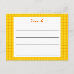 Yellow Print Rezeptkarte Postkarte