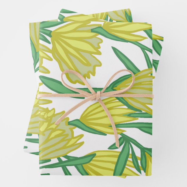 Yellow Protea Design Geschenkpapier Set (Beispiel)