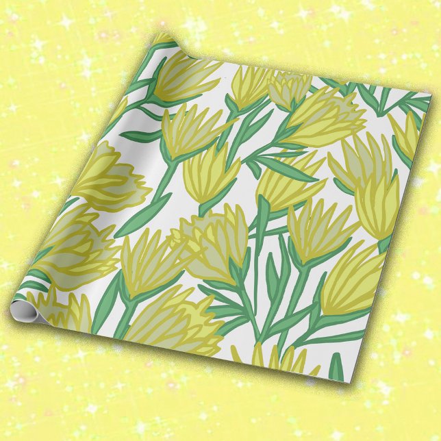 Yellow Protea Design Jeden Anlaß Geschenkpapier (Von Creator hochgeladen)
