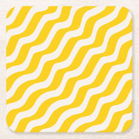 Yellow Psychedelic Stripes Retro Wavy Lines