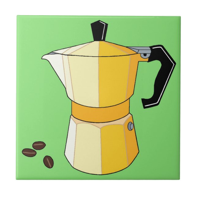 Yellow Rainbow Espresso Fliese (Vorderseite)