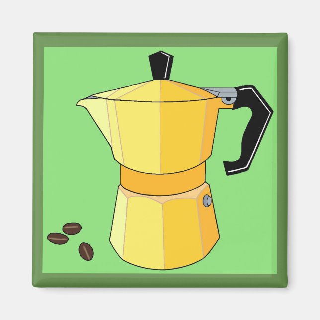 Yellow Rainbow Espresso Magnet (Vorne)
