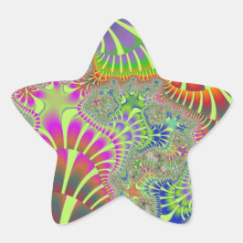 Yellow Rainbow Melt Stern-Aufkleber