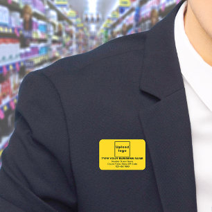 Yellow Rectangle Name-Tag der Unternehmensmarke Namensschild