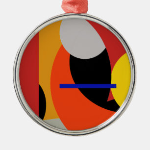 Yellow Red Blue Abstrakte Kunst Ornament Aus Metall