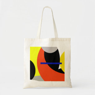 Yellow Red Blue Abstrakte Kunst Tragetasche