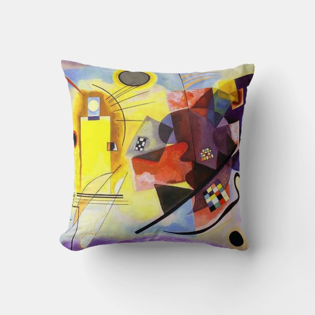 Yellow Red Blue von Vassily Kandinsky Kissen (Vorderseite)