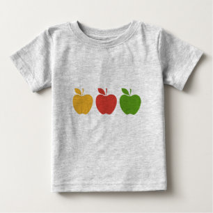 Yellow Red Green Apfel Baby T-shirt