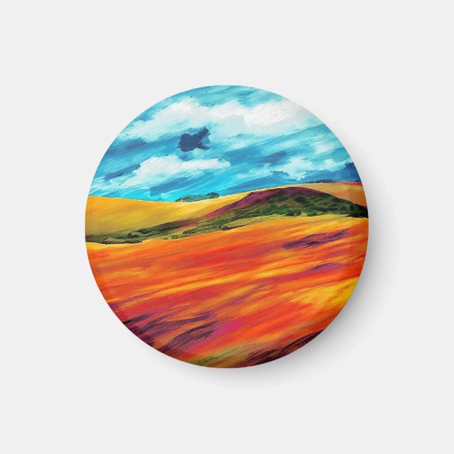 Yellow Red Hills Magnet (Vorne)