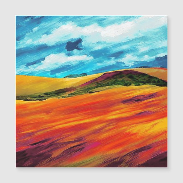 Yellow Red Hills Magnetkarte (Vorderseite)