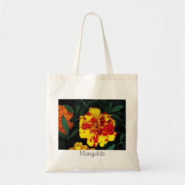 Yellow Red Marigolds Leinwand Tasche (Vorne)