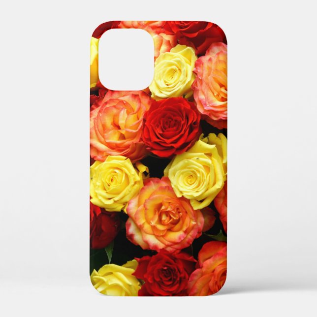 Yellow Red Orange Rose iPhone 12 Mini Case (Rückseite)