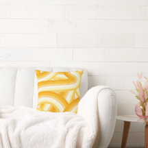 Yellow Retro Rainbow Stripes Pattern