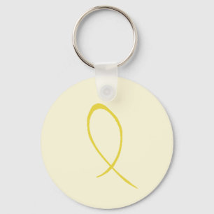 Yellow Ribbon anpassbarer Schlüsselanhänger