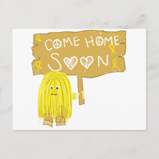 Yellow Ribbon Come Zuhause Bald Postkarte