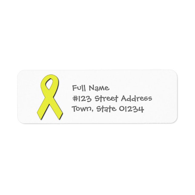 Yellow Ribbon Mailing Labels (Vorne)