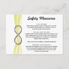 Yellow Ribbon Silver Unendlichkeit Sicherheitsmaßn Begleitkarte