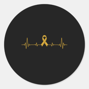 Yellow Ribbon Suizidprävention Awareness Runder Aufkleber