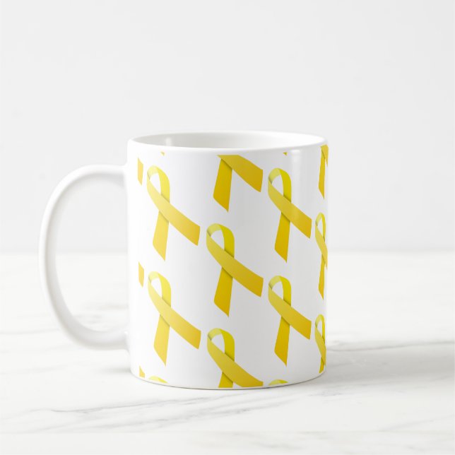 Yellow Ribbons Pattern Kaffeetasse (Links)