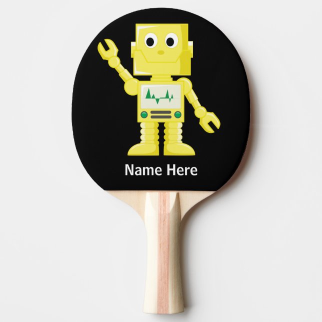 Yellow Robot Tischtennis Schläger (Vorderseite)