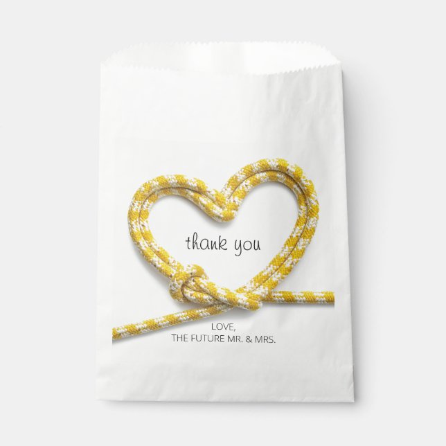 Yellow Rope Heart Rock Climbing Party Thank You Geschenktütchen (Vorderseite)