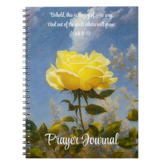 Yellow Rose Art Prayer Bible Verse Journal Notizblock