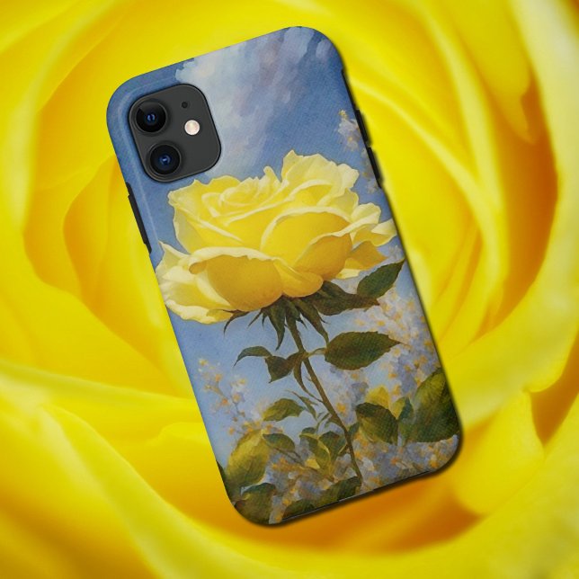 Yellow Rose Blume Art Garden Phone Case (Yellow Rose Art Phone Cover)