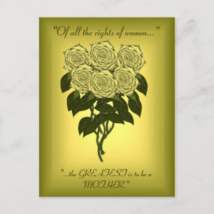 Yellow Rose Bouquet (Muttertag) Postkarte