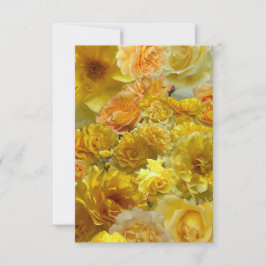 Yellow Rose Collage Flat Note Card Mitteilungskarte