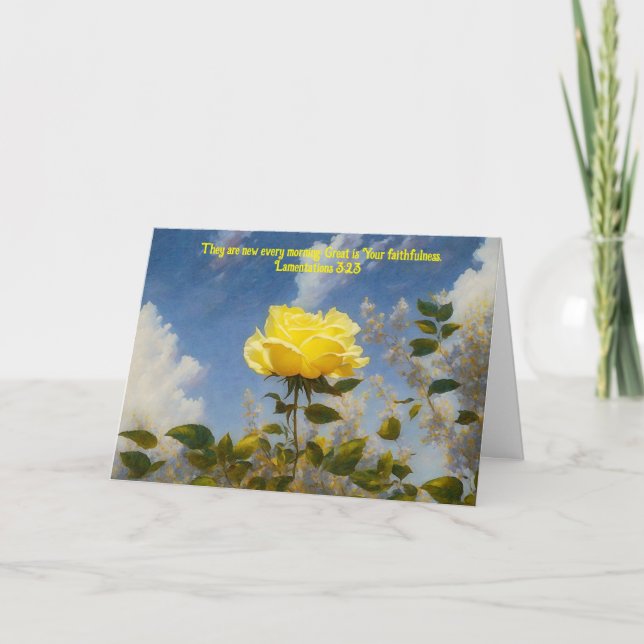 Yellow Rose Faith-Ermutigungskarte Karte (Vorderseite)