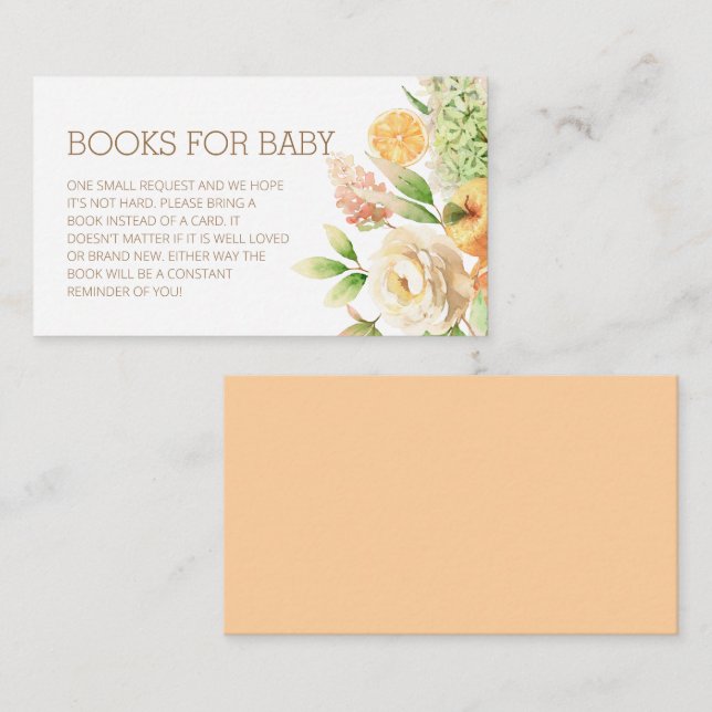 Yellow Rose Floral Baby Duschbücher für Baby Begleitkarte (Vorne/Hinten)