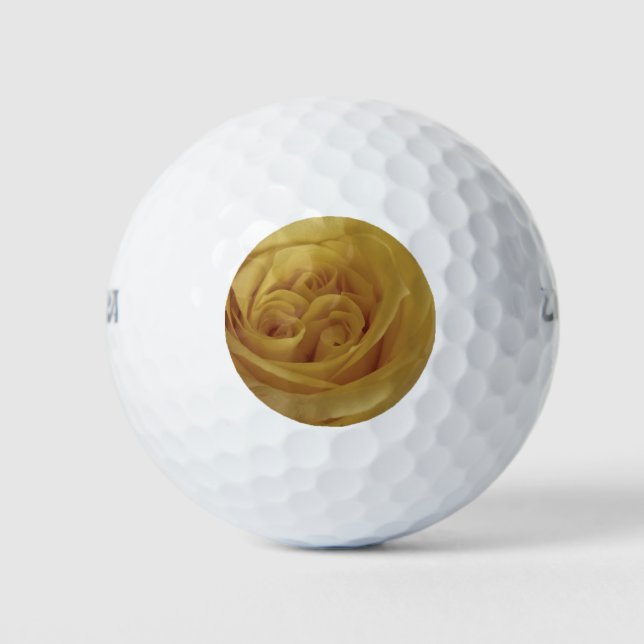 Yellow Rose Foto Schöne Freundschaft Blume Golfball (Vorderseite)