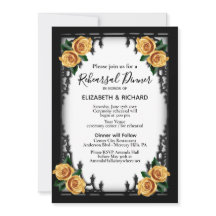 Yellow Rose Gothic Probe Dinner White
