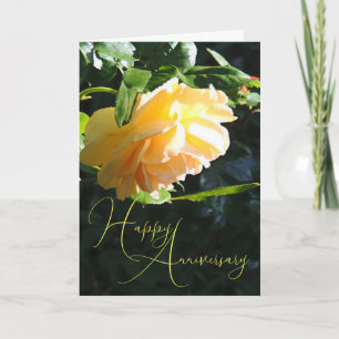 Yellow Rose Happy Jubiläumskarte Karte