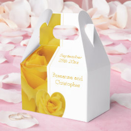 Yellow Rose Heart Design Wedding Geschenkschachtel