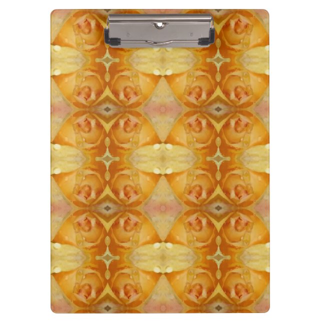 Yellow Rose Ikat Klemmbrett (Vorderseite)