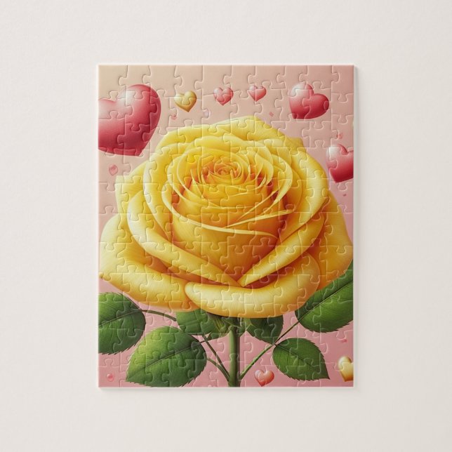Yellow Rose Jigsaw Puzzle (Vertikal)