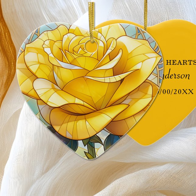 Yellow Rose Memorial  Keramik Ornament (Von Creator hochgeladen)