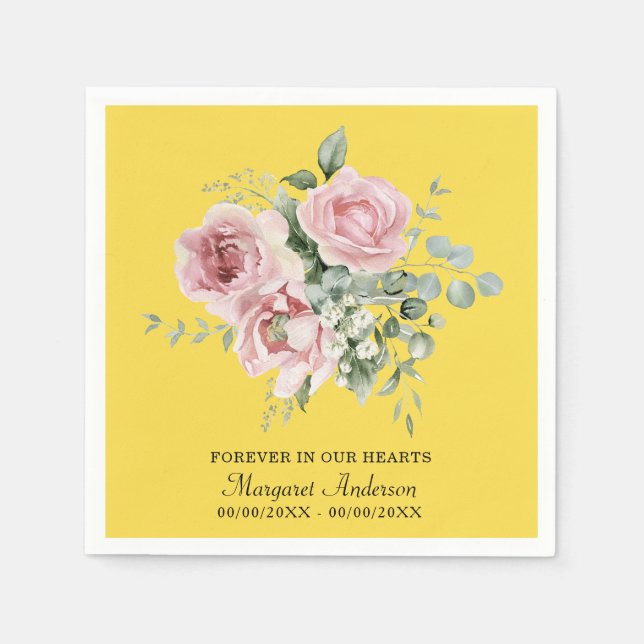 Yellow Rose Memorial  Serviette (Vorderseite)