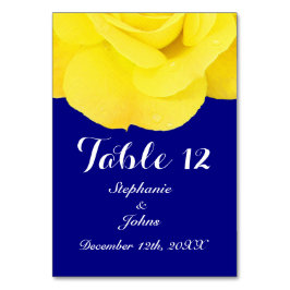 Yellow Rose Navy Niedlich Unique Trendy Cool Tischnummer