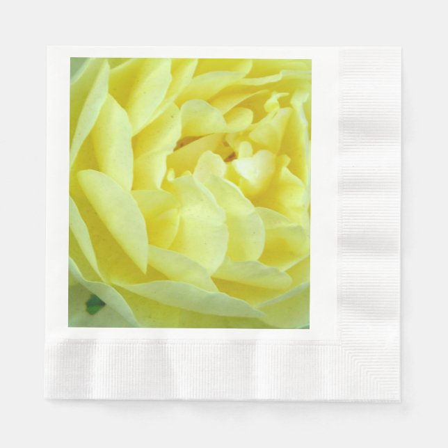 Yellow Rose Paper Napkins Serviette (Vorderseite)