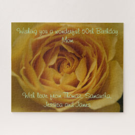 Yellow Rose Personalizable-Puzzle