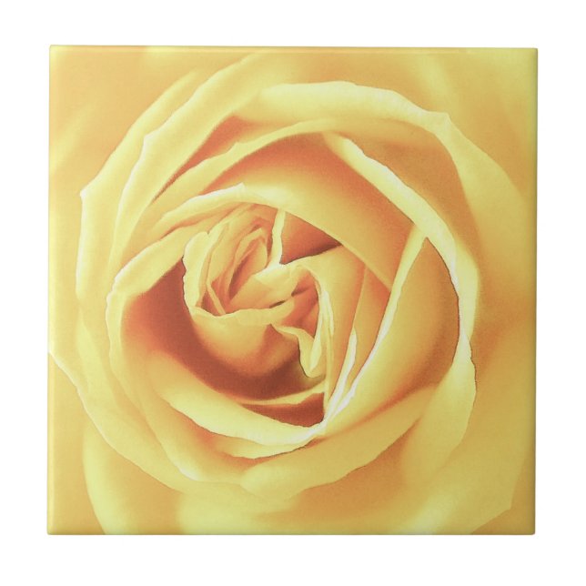 Yellow Rose Print Fliese (Vorderseite)