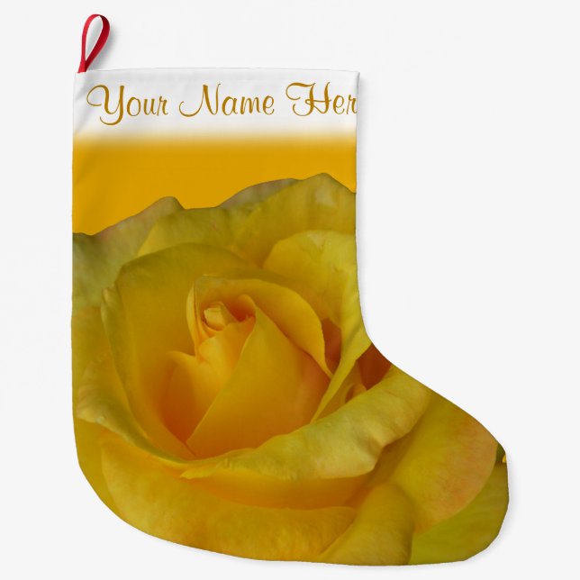 Yellow Rose Strumpf Rose Weihnachten Strumpf Custo Großer Weihnachtsstrumpf (Vorderseite)