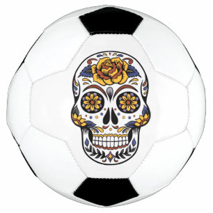 Yellow Rose Sugar Skull Fußball