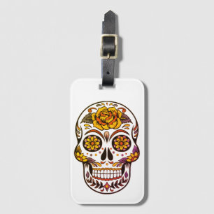 Yellow Rose Sugar Skull Gepäckanhänger