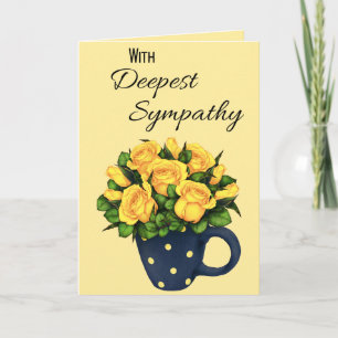 Yellow Rose Sympathy Card Feiertagskarte